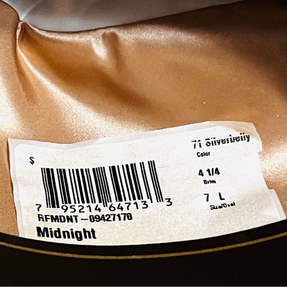 Resistol Midnight 6X Silverbelly Size 7 - Picture 8 of 9